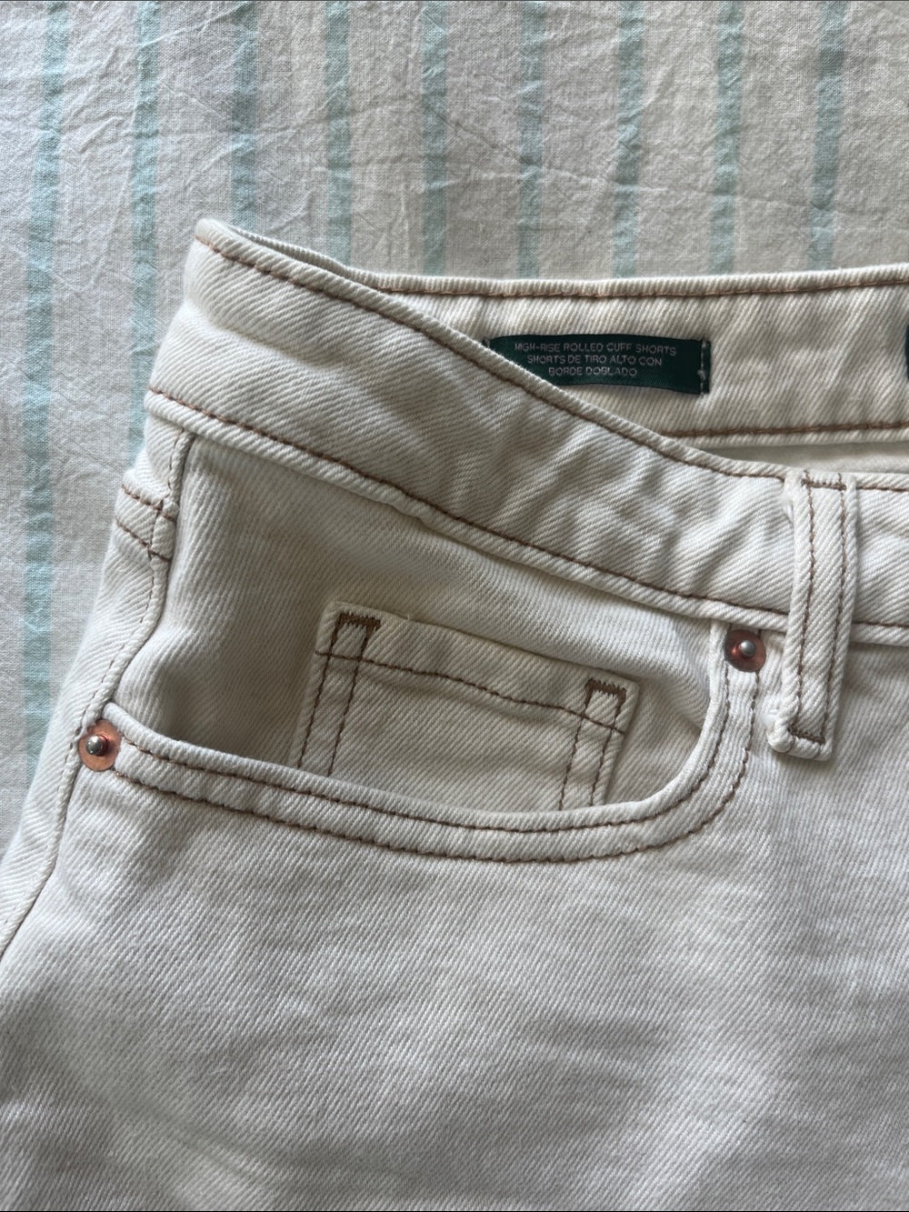 White Wild fable White High-Rise Denim wide leg Shorts - Picture 6 of 11